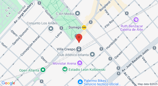 Mapa de Usina del Arte, Buenos Aires