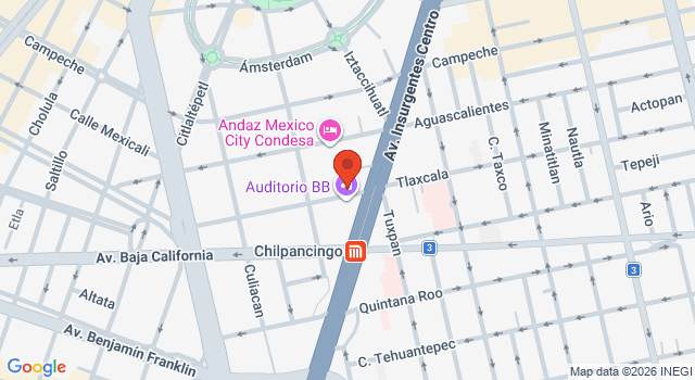 Mapa de Auditorio Blackberry, Ciudad de México