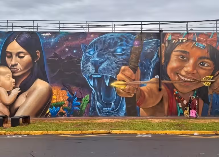 Portada de El mural que celebra la fuerza indígena en el corazón de Posadas