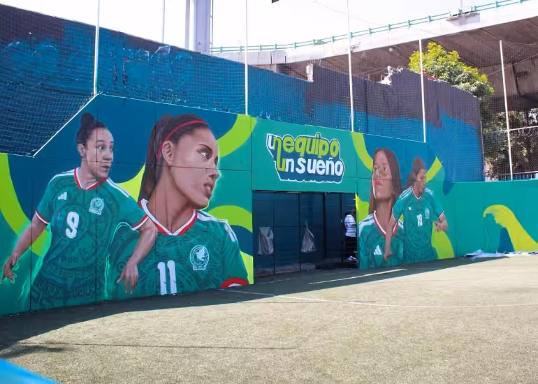 Portada de La Selección femenina de México tiene su propio mural en la CDMX