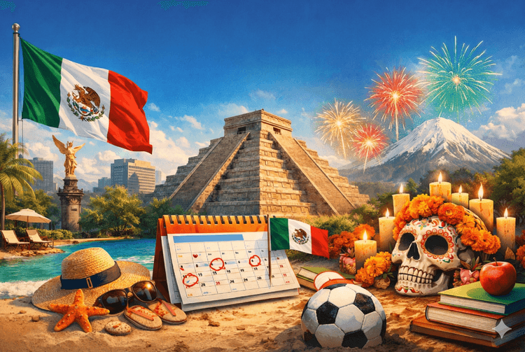 Portada de El calendario definitivo con todos los feriados de México en 2026